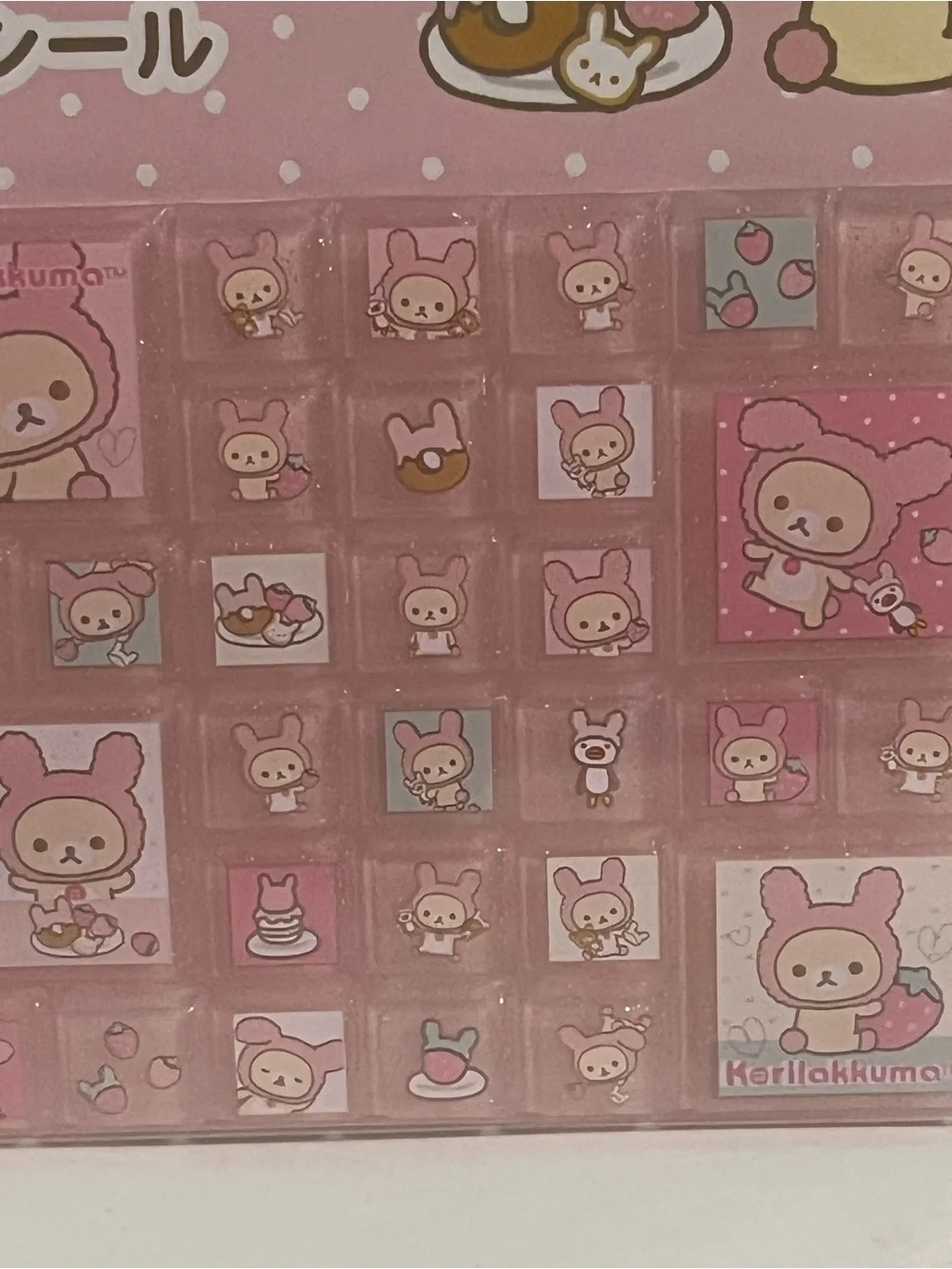 Rilakkuma-Korilakkuma Strawberry Themed Tile Stickers